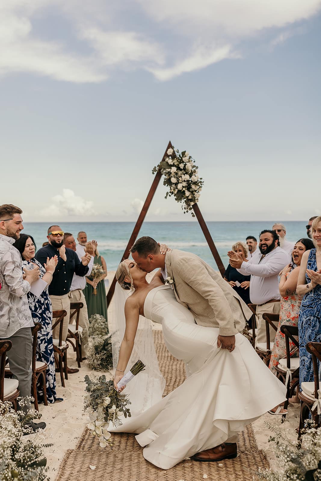Live Aqua Cancun Wedding Couple