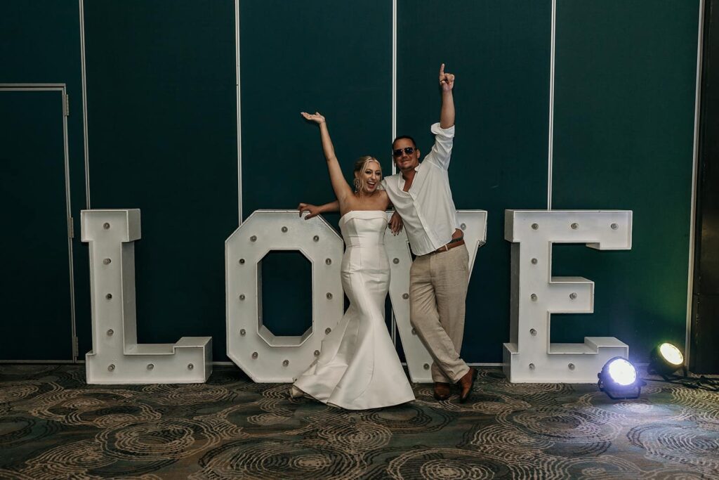 Live Aqua Cancun Reception LOVE sign