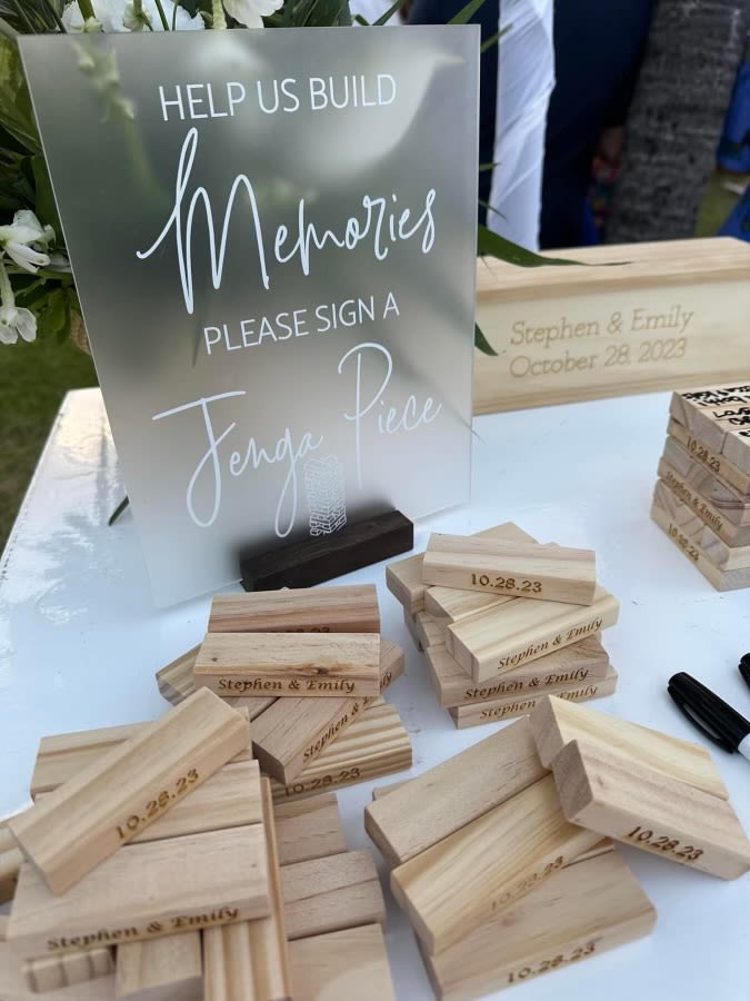 Wedding Jenga guestbook