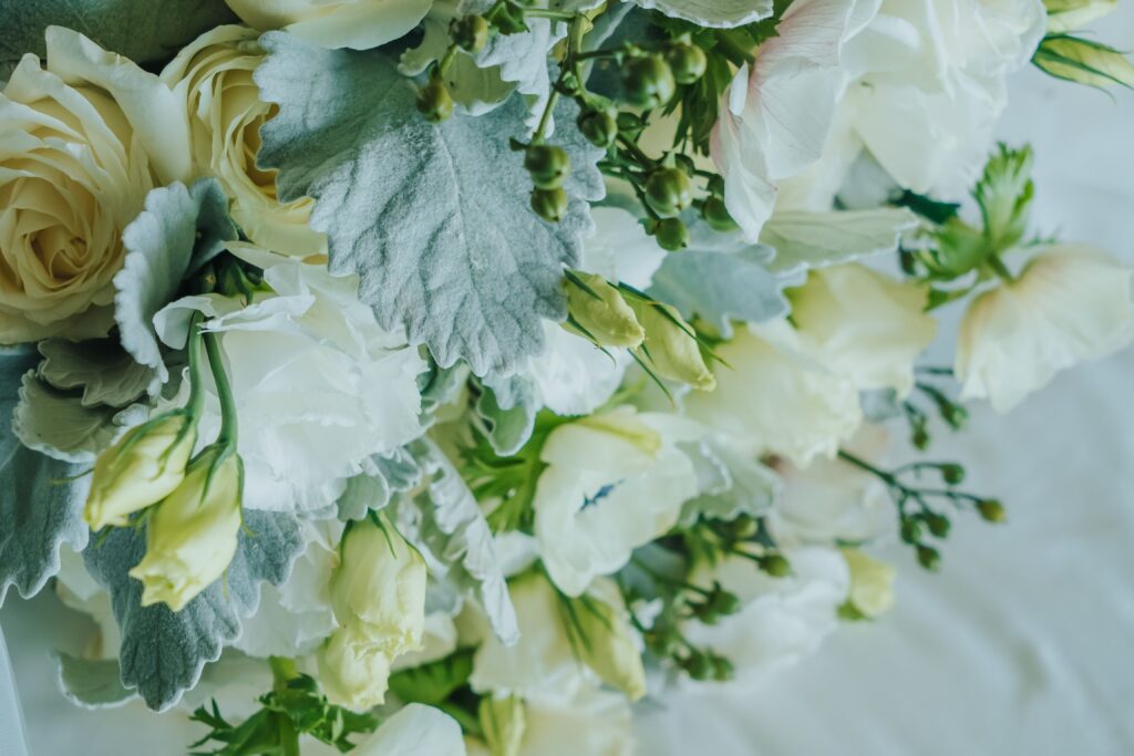 Bridal bouquet with white flowers