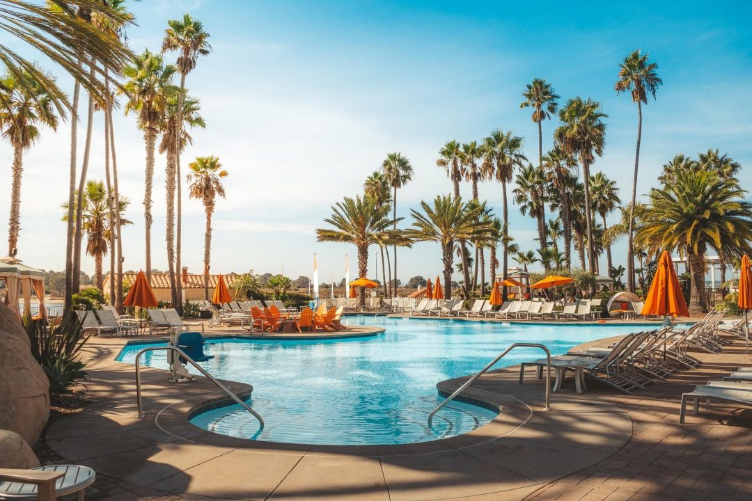 The pool at an all-inclusive resort for a destination wedding