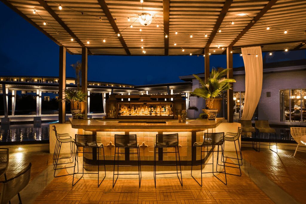 Night time view of UNICO 20°87° Hotel Riviera Maya resturant