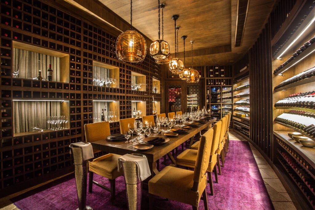 A fine dining resturant table se tup at an all-Inclusive resort