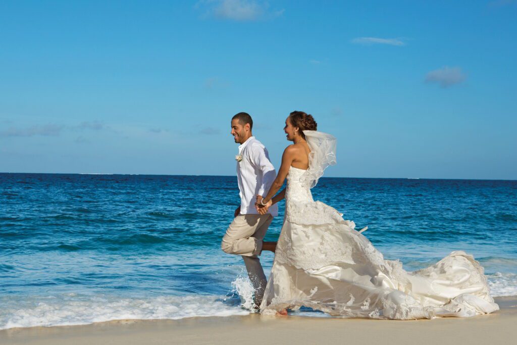 all inclusive wedding package beach wedding photos of bride & groom